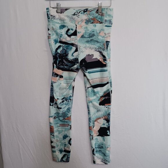 Under‎ Armour Womens Watercolor Print Ankle Leggings Active Yoga Size Medium - Picture 7 of 11